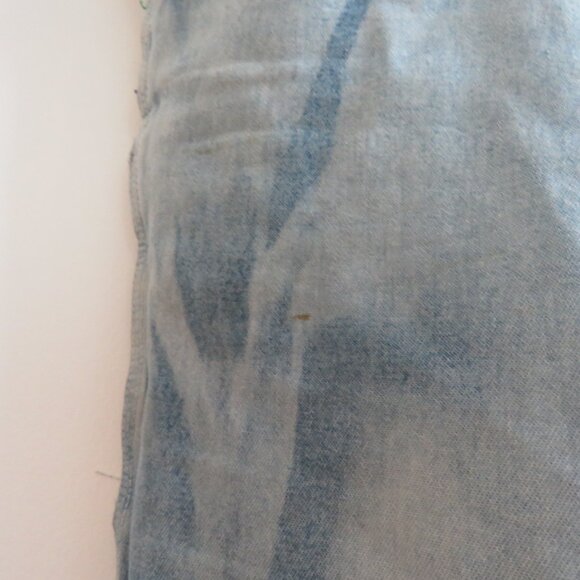 VINTAGE LIBERTY Cargo Carpenter Denim Overalls Acid Wash Hand Embroidered Work - Picture 12 of 16